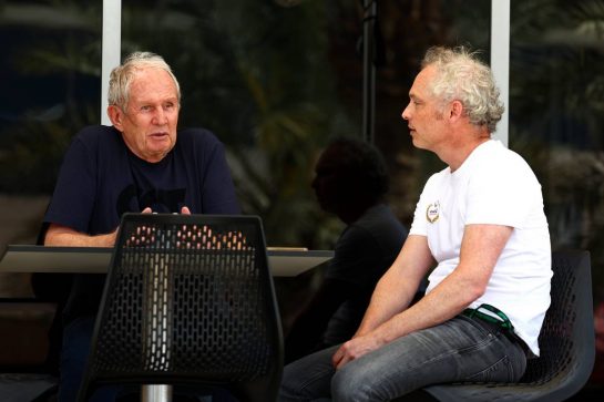 (L to R): Dr Helmut Marko (AUT) Red Bull Motorsport Consultant with Raymond Vermeulen (NLD) Driver Manager.
24.02.2023. Formula 1 Testing, Sakhir, Bahrain, Day Two.
- www.xpbimages.com, EMail: requests@xpbimages.com &copy; Copyright: Moy / XPB Images