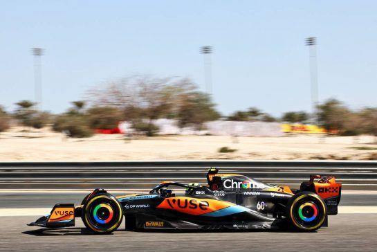 Lando Norris (GBR) McLaren MCL60.
24.02.2023. Formula 1 Testing, Sakhir, Bahrain, Day Two.
- www.xpbimages.com, EMail: requests@xpbimages.com &copy; Copyright: Batchelor / XPB Images