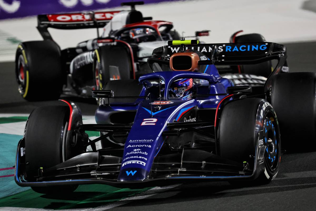 Logan Sargeant (USA) Williams Racing FW45.
19.03.2023. Formula 1 World Championship, Rd 2, Saudi Arabian Grand Prix, Jeddah, Saudi Arabia, Race Day.
- www.xpbimages.com, EMail: requests@xpbimages.com &copy; Copyright: Bearne / XPB Images