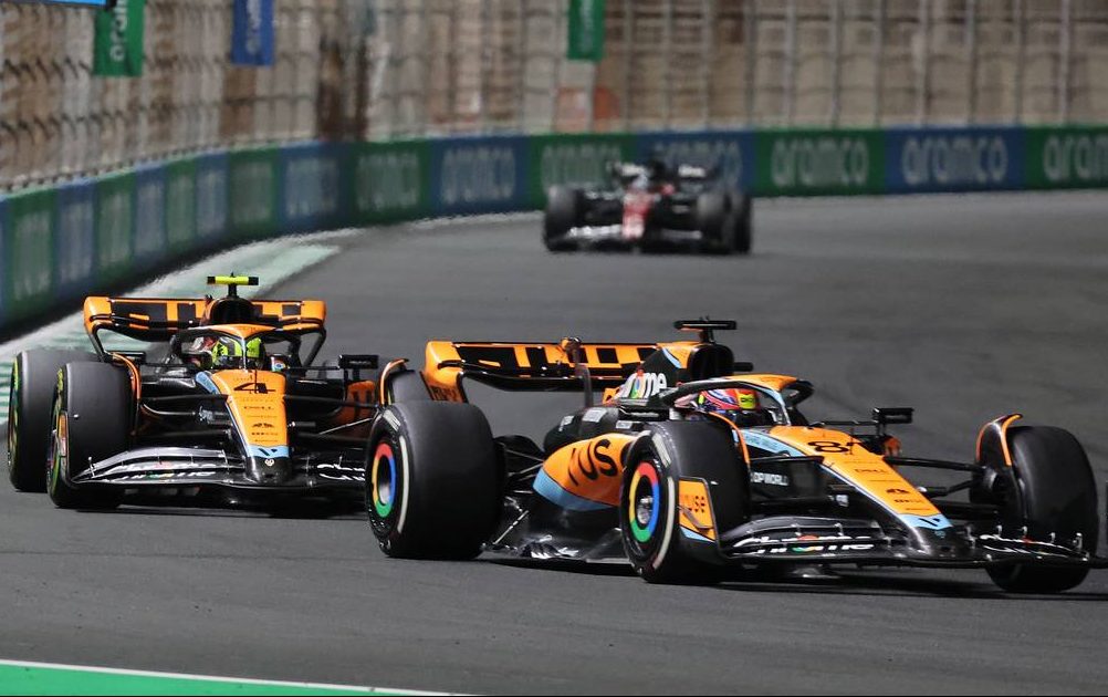 Oscar Piastri (AUS) McLaren MCL60. 19.03.2023. Formula 1 World Championship, Rd 2, Saudi Arabian Grand Prix, Jeddah, Saudi Arabia, Race Day. - www.xpbimages.com, EMail: requests@xpbimages.com © Copyright: Rew / XPB Images