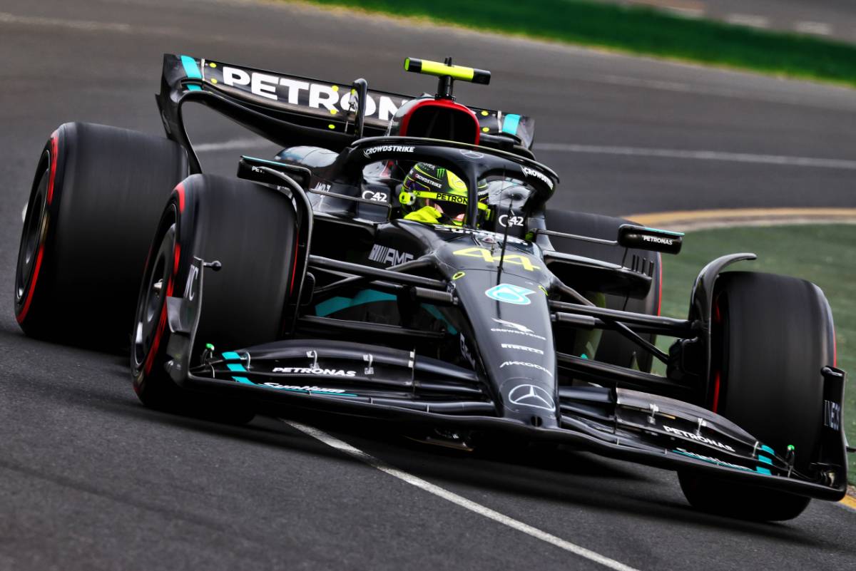 Lewis Hamilton (GBR) Mercedes AMG F1 W14. 01.04.2023. Formula 1 World Championship, Rd 3, Australian Grand Prix, Albert Park, Melbourne, Australia, Qualifying Day. - www.xpbimages.com, EMail: requests@xpbimages.com © Copyright: Coates / XPB Images