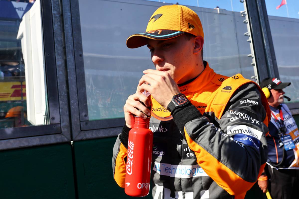 Oscar Piastri (AUS) McLaren on the grid.
02.04.2023. Formula 1 World Championship, Rd 3, Australian Grand Prix, Albert Park, Melbourne, Australia, Race Day.
- www.xpbimages.com, EMail: requests@xpbimages.com &copy; Copyright: Batchelor / XPB Images