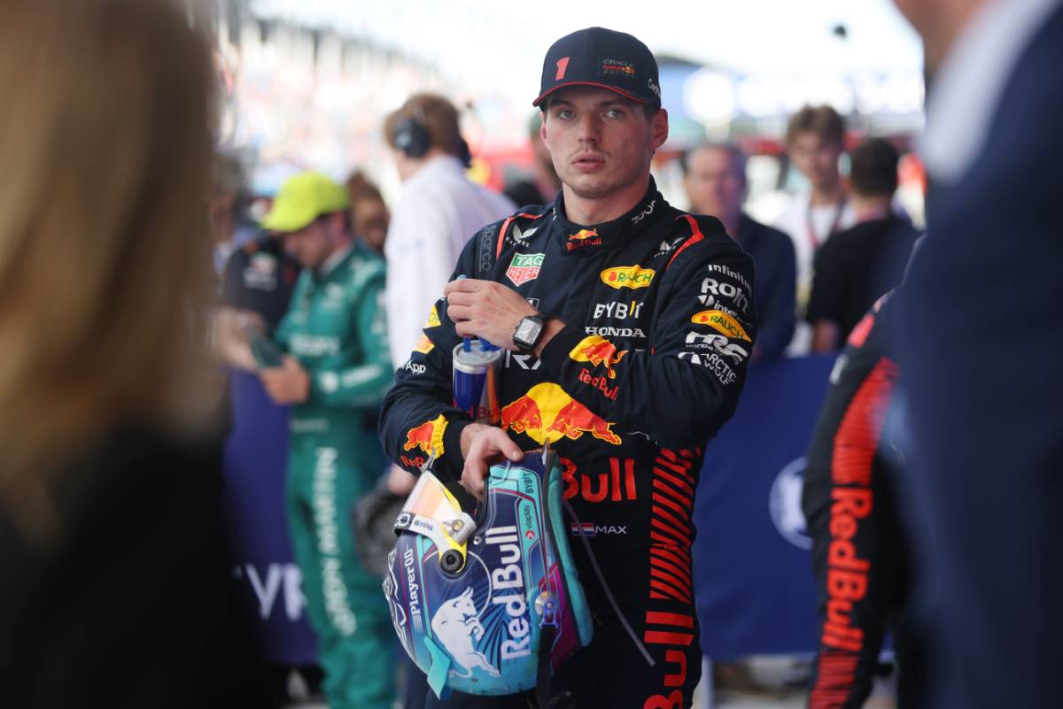 Race winner Max Verstappen (NLD) Red Bull Racing in parc ferme.
07.05.2023. Formula 1 World Championship, Rd 5, Miami Grand Prix, Miami, Florida, USA, Race Day.
 - www.xpbimages.com, EMail: requests@xpbimages.com &copy; Copyright: Gilbert / XPB Images