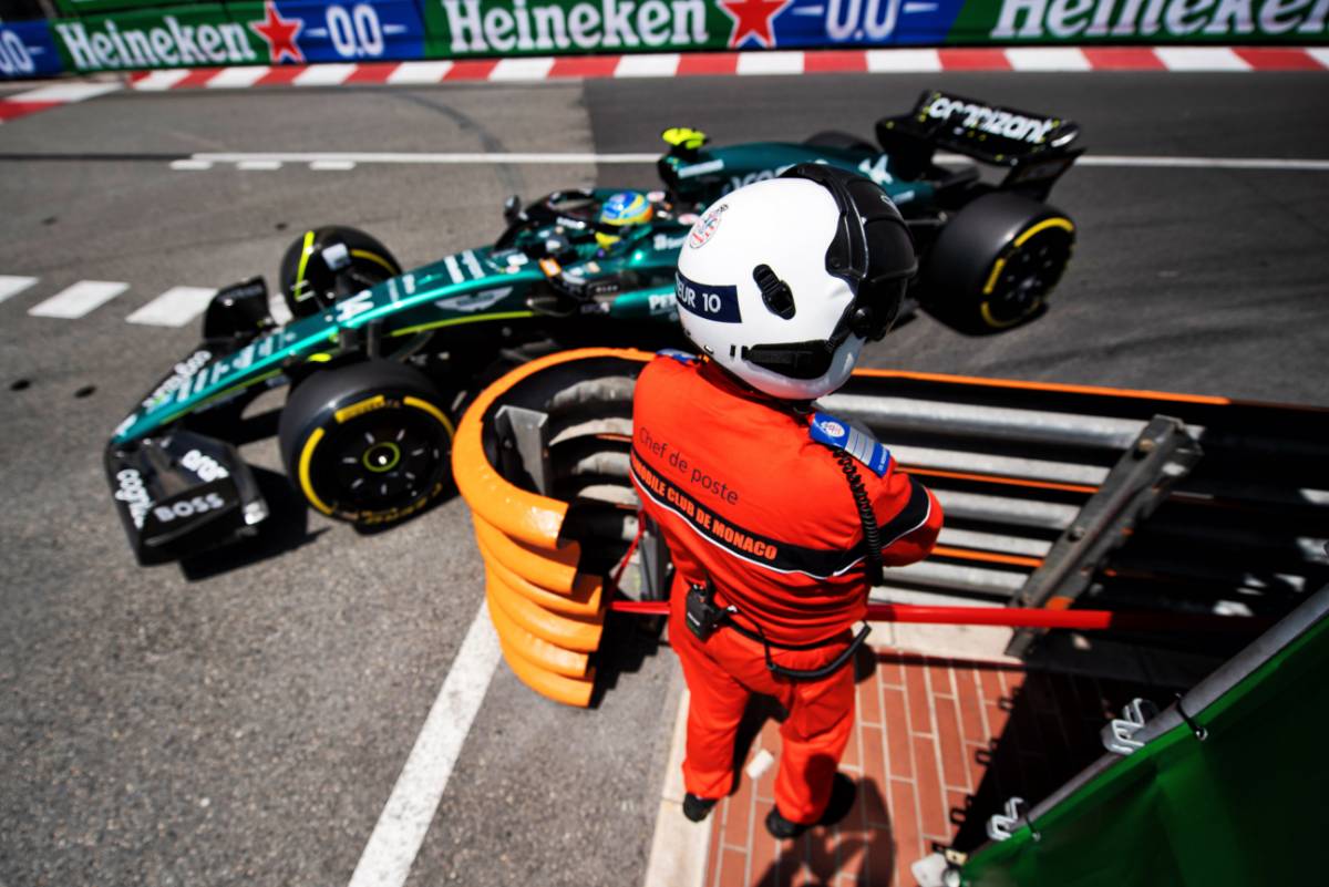 Fernando Alonso (ESP) Aston Martin F1 Team AMR23.
26.05.2023. Formula 1 World Championship, Rd 7, Monaco Grand Prix, Monte Carlo, Monaco, Practice Day.
- www.xpbimages.com, EMail: requests@xpbimages.com &copy; Copyright: Price / XPB Images