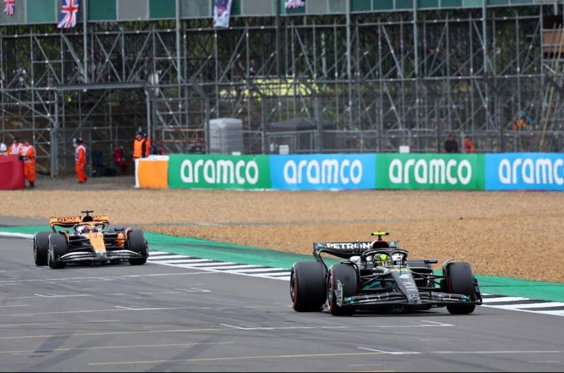 Lewis Hamilton (GBR) Mercedes AMG F1 W14. 09.07.2023. Formula 1 World Championship, Rd 11, British Grand Prix, Silverstone, England, Race Day. - www.xpbimages.com, EMail: requests@xpbimages.com &copy; Copyright: Batchelor / XPB Images