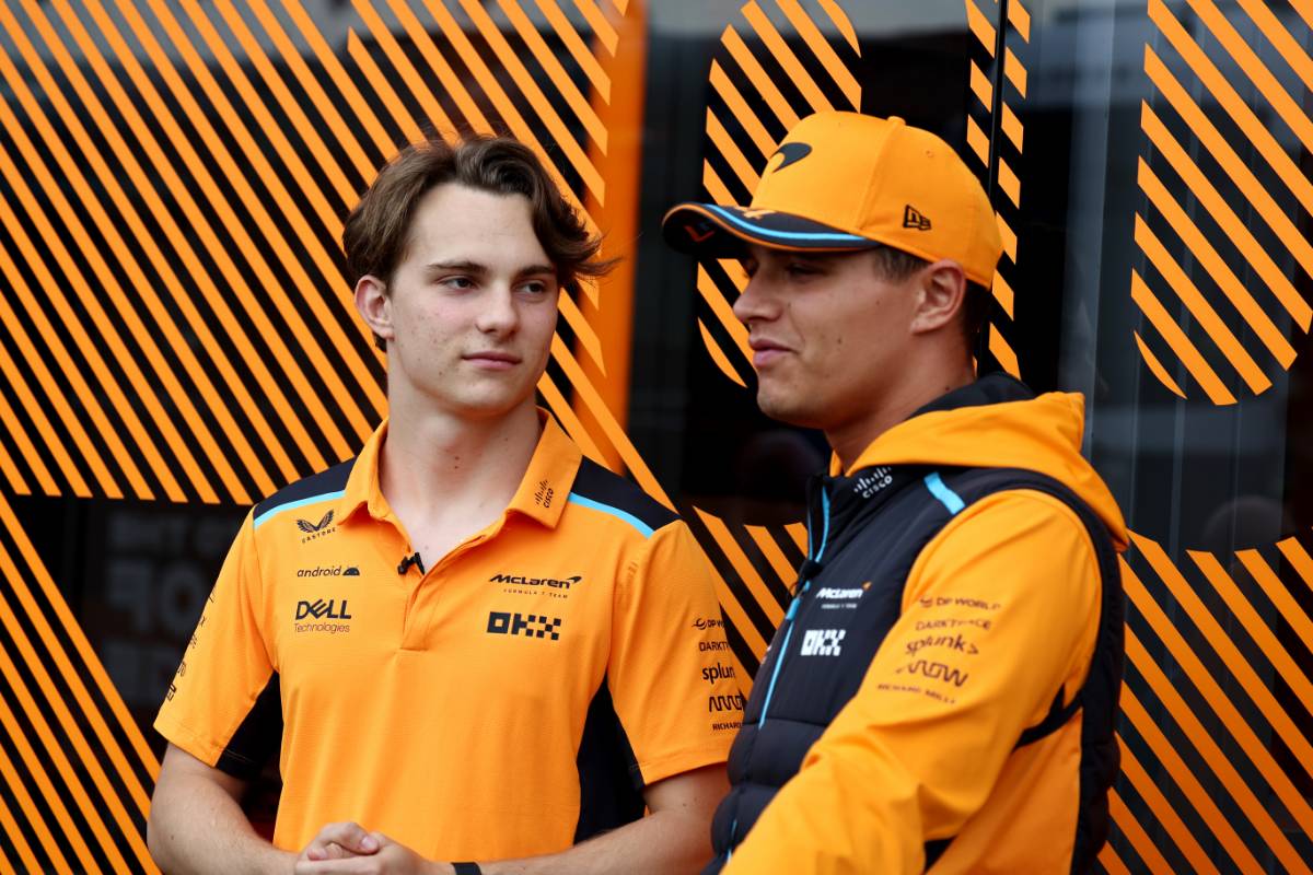 (L to R): Oscar Piastri (AUS) McLaren with Lando Norris (GBR) McLaren.
24.08.2023. Formula 1 World Championship, Rd 14, Dutch Grand Prix, Zandvoort, Netherlands, Preparation Day.
- www.xpbimages.com, EMail: requests@xpbimages.com © Copyright: Moy / XPB Images
