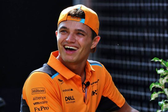 Lando Norris (GBR) McLaren.
14.09.2023. Formula 1 World Championship, Rd 16, Singapore Grand Prix, Marina Bay Street Circuit, Singapore, Preparation Day.
 - www.xpbimages.com, EMail: requests@xpbimages.com &copy; Copyright: Rew / XPB Images