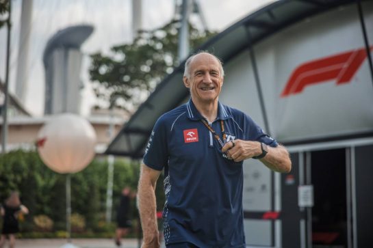 Franz Tost (AUT) AlphaTauri Team Principal.
14.09.2023. Formula 1 World Championship, Rd 16, Singapore Grand Prix, Marina Bay Street Circuit, Singapore, Preparation Day.
- www.xpbimages.com, EMail: requests@xpbimages.com &copy; Copyright: Bearne / XPB Images
