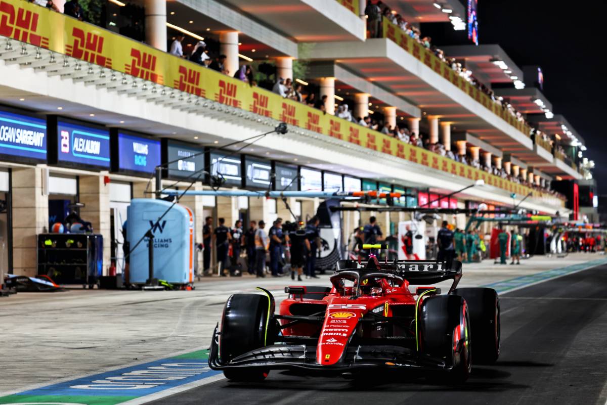 Carlos Sainz Jr (ESP) Ferrari SF-23 leaves the pits.
06.10.2023 Formula 1 World Championship, Rd 18, Qatar Grand Prix, Doha, Qatar, Qualifying Day.
- www.xpbimages.com, EMail: requests@xpbimages.com &copy; Copyright: Batchelor / XPB Images