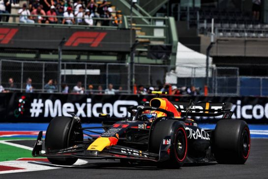 Sergio Perez (MEX) Red Bull Racing RB19.
27.10.2023. Formula 1 World Championship, Rd 20, Mexican Grand Prix, Mexico City, Mexico, Practice Day.
- www.xpbimages.com, EMail: requests@xpbimages.com &copy; Copyright: Moy / XPB Images