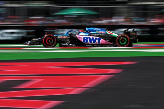 Esteban Ocon (FRA) Alpine F1 Team A523.
27.10.2023. Formula 1 World Championship, Rd 20, Mexican Grand Prix, Mexico City, Mexico, Practice Day.
- www.xpbimages.com, EMail: requests@xpbimages.com &copy; Copyright: Moy / XPB Images