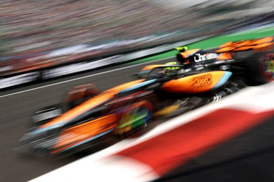Lando Norris (GBR) McLaren MCL60.
27.10.2023. Formula 1 World Championship, Rd 20, Mexican Grand Prix, Mexico City, Mexico, Practice Day.
- www.xpbimages.com, EMail: requests@xpbimages.com &copy; Copyright: Moy / XPB Images