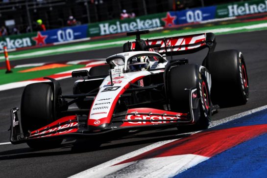 Oliver Bearman (GBR) Haas VF-23 Test Driver.
27.10.2023. Formula 1 World Championship, Rd 20, Mexican Grand Prix, Mexico City, Mexico, Practice Day.
- www.xpbimages.com, EMail: requests@xpbimages.com &copy; Copyright: Moy / XPB Images