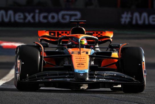 Oscar Piastri (AUS) McLaren MCL60.
27.10.2023. Formula 1 World Championship, Rd 20, Mexican Grand Prix, Mexico City, Mexico, Practice Day.
 - www.xpbimages.com, EMail: requests@xpbimages.com &copy; Copyright: Coates / XPB Images