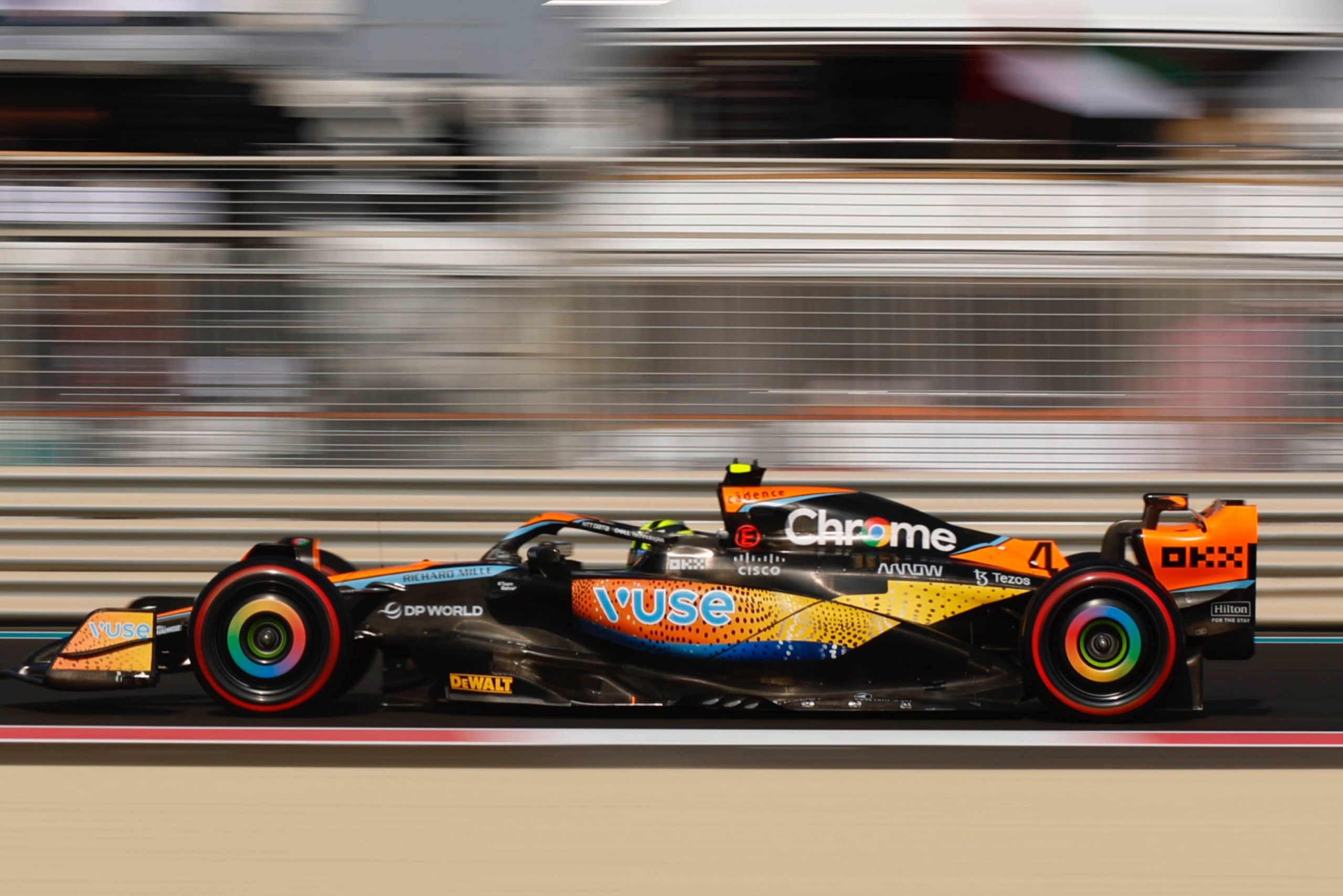 Russell leads McLaren drivers in final practice in Abu Dhabi