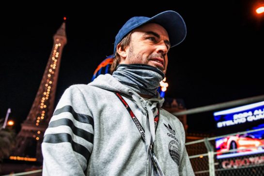 Fernando Alonso (ESP) Aston Martin F1 Team walks the circuit.
14.11.2023. Formula 1 World Championship, Rd 22, Las Vegas Grand Prix, Las Vegas, Nevada, USA, Preparation Day.
- www.xpbimages.com, EMail: requests@xpbimages.com © Copyright: Bearne / XPB Images