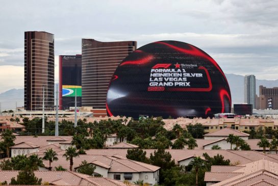 Circuit atmosphere - Sphere.
15.11.2023. Formula 1 World Championship, Rd 22, Las Vegas Grand Prix, Las Vegas, Nevada, USA, Preparation Day.
- www.xpbimages.com, EMail: requests@xpbimages.com © Copyright: Moy / XPB Images