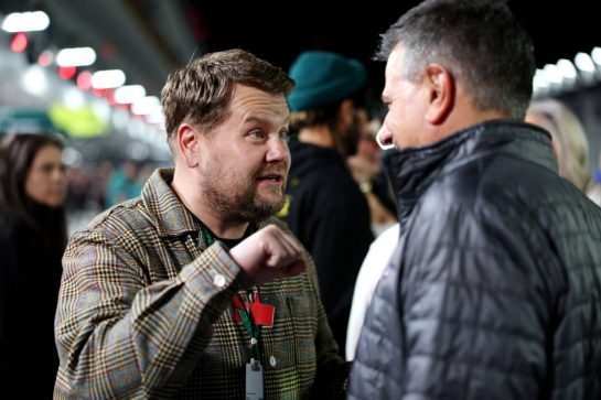 James Corden (GBR) Actor.
16.11.2023. Formula 1 World Championship, Rd 22, Las Vegas Grand Prix, Las Vegas, Nevada, USA, Practice Day.
- www.xpbimages.com, EMail: requests@xpbimages.com © Copyright: Staley / XPB Images