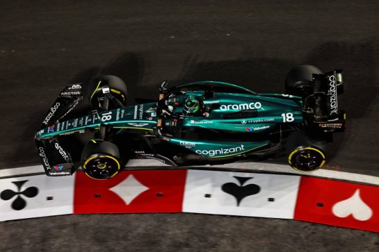 Lance Stroll (CDN) Aston Martin F1 Team AMR23.
16.11.2023. Formula 1 World Championship, Rd 22, Las Vegas Grand Prix, Las Vegas, Nevada, USA, Practice Day.
- www.xpbimages.com, EMail: requests@xpbimages.com © Copyright: Batchelor / XPB Images
