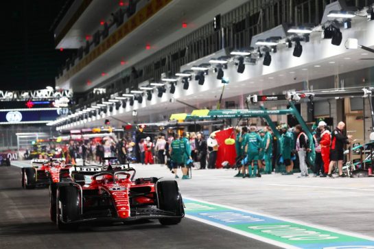 Charles Leclerc (MON) Ferrari SF-23 leaves the pits.
16.11.2023. Formula 1 World Championship, Rd 22, Las Vegas Grand Prix, Las Vegas, Nevada, USA, Practice Day.
- www.xpbimages.com, EMail: requests@xpbimages.com © Copyright: Batchelor / XPB Images