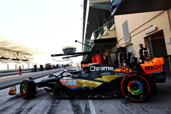 Pato O'Ward (MEX) McLaren MCL60 Test Driver.
28.11.2023. Formula 1 Testing, Yas Marina Circuit, Abu Dhabi, Tuesday.
- www.xpbimages.com, EMail: requests@xpbimages.com © Copyright: Batchelor / XPB Images