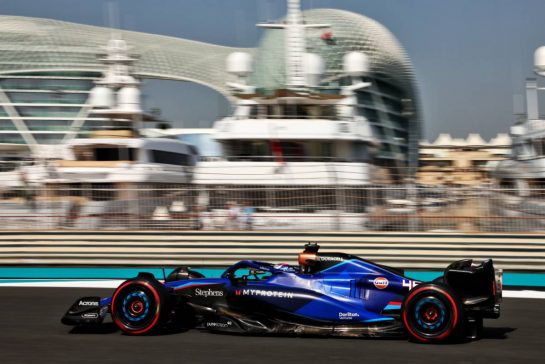 Franco Colapinto (ARG) Williams Racing FW45 Academy Driver.
28.11.2023. Formula 1 Testing, Yas Marina Circuit, Abu Dhabi, Tuesday.
- www.xpbimages.com, EMail: requests@xpbimages.com © Copyright: Batchelor / XPB Images