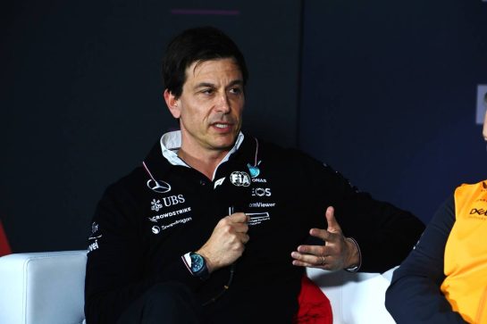 Toto Wolff (GER) Mercedes AMG F1 Shareholder and Executive Director in the FIA Press Conference.
29.02.2024. Formula 1 World Championship, Rd 1, Bahrain Grand Prix, Sakhir, Bahrain, Practice Day
- www.xpbimages.com, EMail: requests@xpbimages.com © Copyright: XPB Images