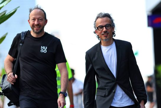 (L to R): Peter Bayer (AUT) RB Chief Executive Officer with Laurent Mekies (FRA) RB Technical Director.
06.03.2024. Formula 1 World Championship, Rd 2, Saudi Arabian Grand Prix, Jeddah, Saudi Arabia, Preparation Day.
- www.xpbimages.com, EMail: requests@xpbimages.com © Copyright: Charniaux / XPB Images