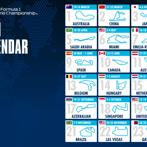 FIA and Formula 1 announce 2025 Calendar