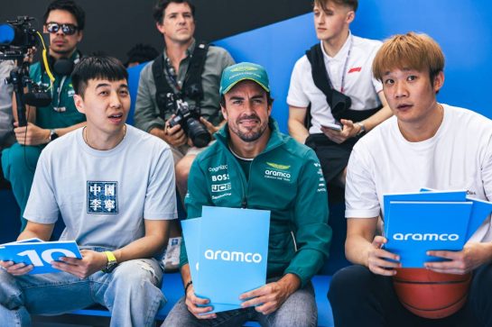 Fernando Alonso (ESP) Aston Martin F1 Team.
18.04.2024. Formula 1 World Championship, Rd 5, Chinese Grand Prix, Shanghai, China, Preparation Day.
- www.xpbimages.com, EMail: requests@xpbimages.com &copy; Copyright: Bearne / XPB Images