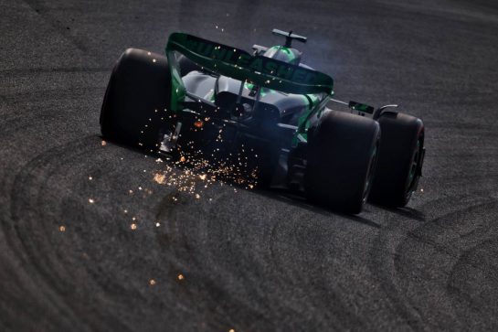 Valtteri Bottas (FIN) Sauber C44 sends sparks flying.
20.04.2024. Formula 1 World Championship, Rd 5, Chinese Grand Prix, Shanghai, China, Sprint and Qualifying Day.
 - www.xpbimages.com, EMail: requests@xpbimages.com &copy; Copyright: Coates / XPB Images