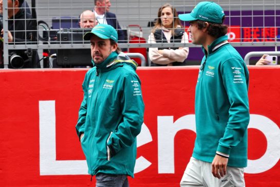 (L to R): Fernando Alonso (ESP) Aston Martin F1 Team and Lance Stroll (CDN) Aston Martin F1 Team on the drivers' parade.
21.04.2024. Formula 1 World Championship, Rd 5, Chinese Grand Prix, Shanghai, China, Race Day.
- www.xpbimages.com, EMail: requests@xpbimages.com © Copyright: Batchelor / XPB Images