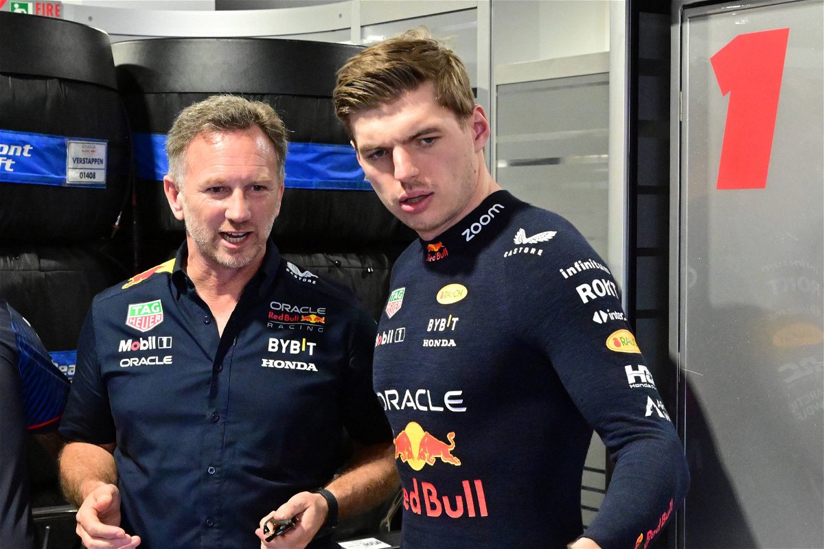 Christian Horner and Max Verstappen