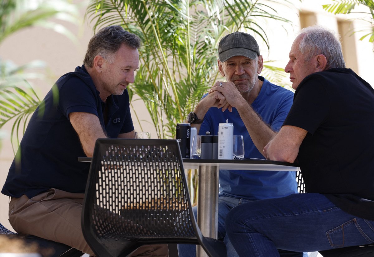 Christian Horner, Adrian Newey, and Helmut Marko