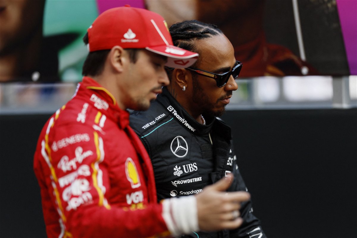 Charles Leclerc and Lewis Hamilton