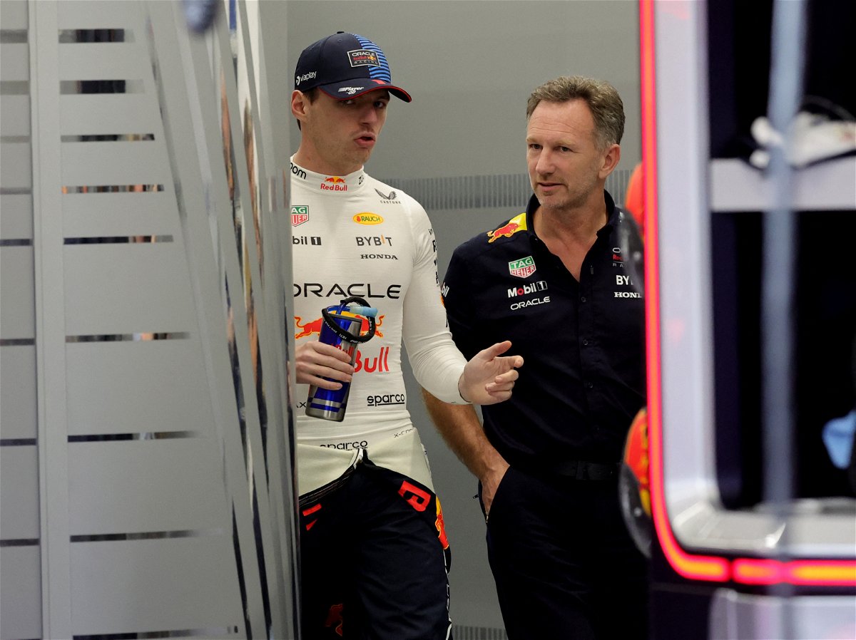 Max Verstappen and Christian Horner