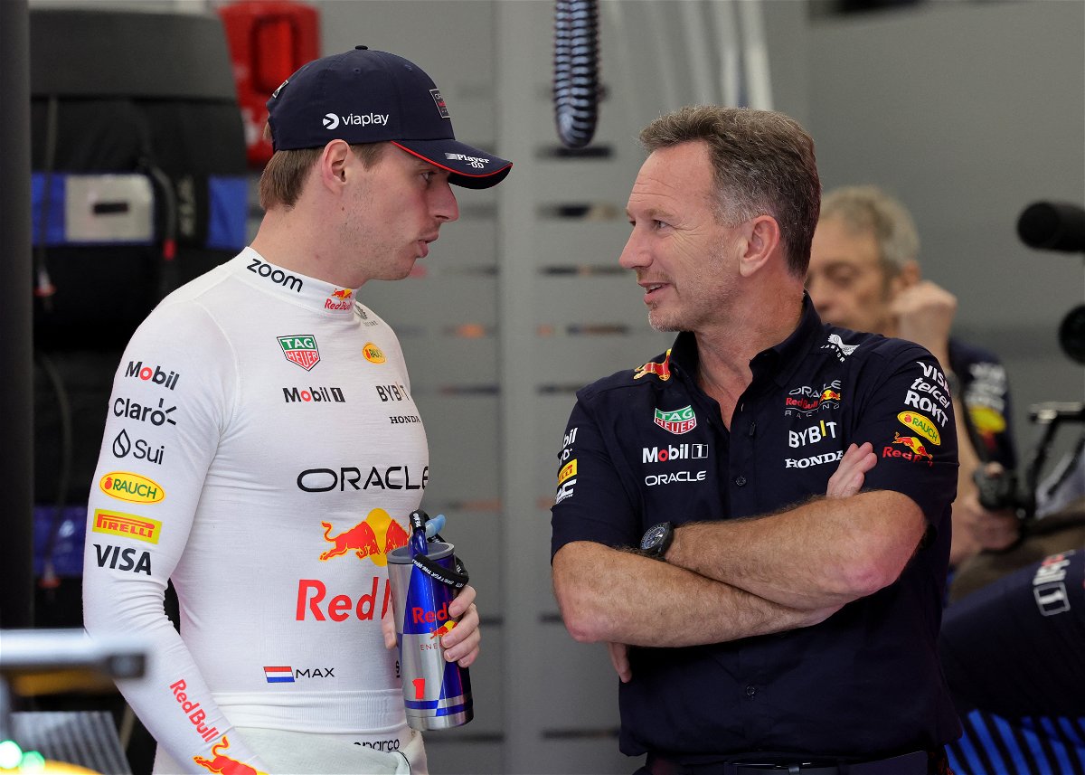 Max Verstappen and Christian Horner