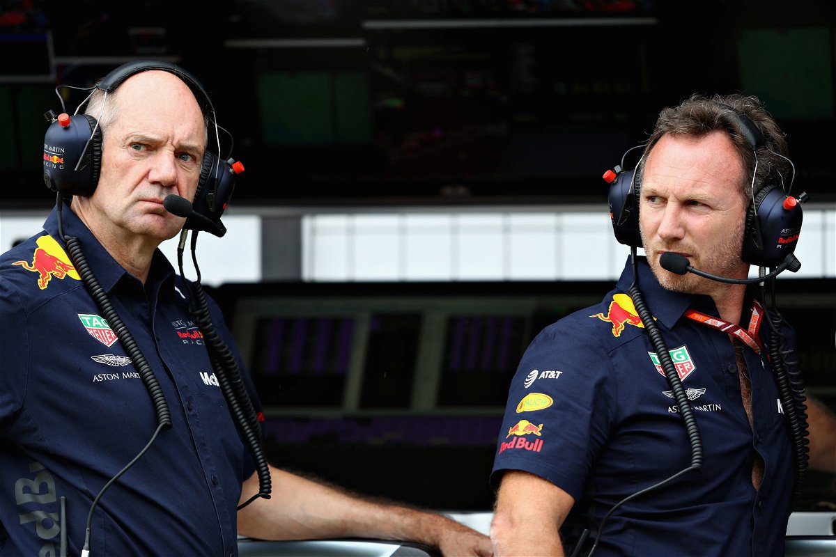 Red Bull boss Christian Horner and CTO Adrian Newey