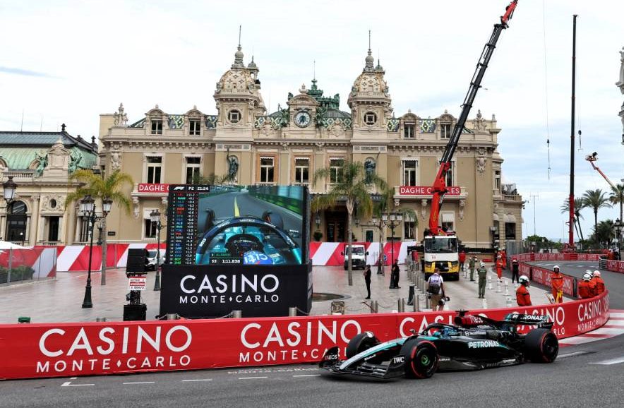 George Russell (GBR) Mercedes AMG F1 W15. 24.05.2024. Formula 1 World Championship, Rd 8, Monaco Grand Prix, Monte Carlo, Monaco, Practice Day. - www.xpbimages.com, EMail: requests@xpbimages.com © Copyright: Moy / XPB Images