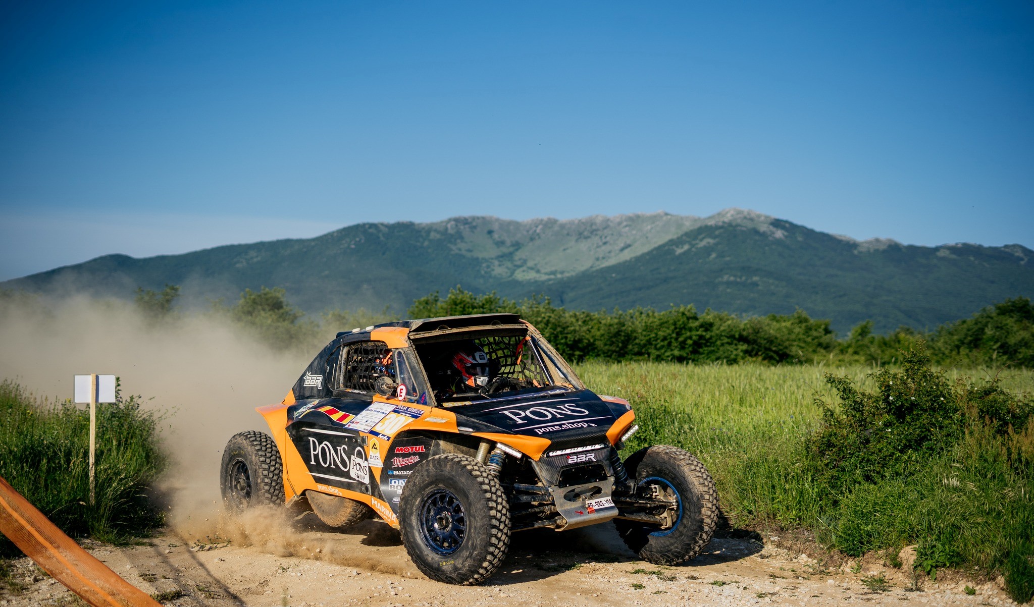 Cross-Country – Spanish duo Pons/Betrui guide their Taurus T3 Max to victory at Baja Greece