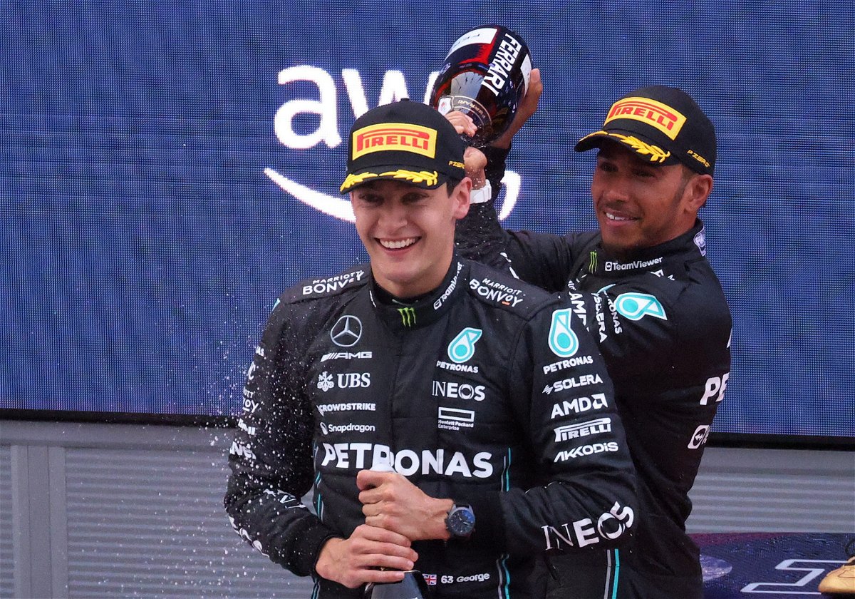 George Russell and Lewis Hamilton