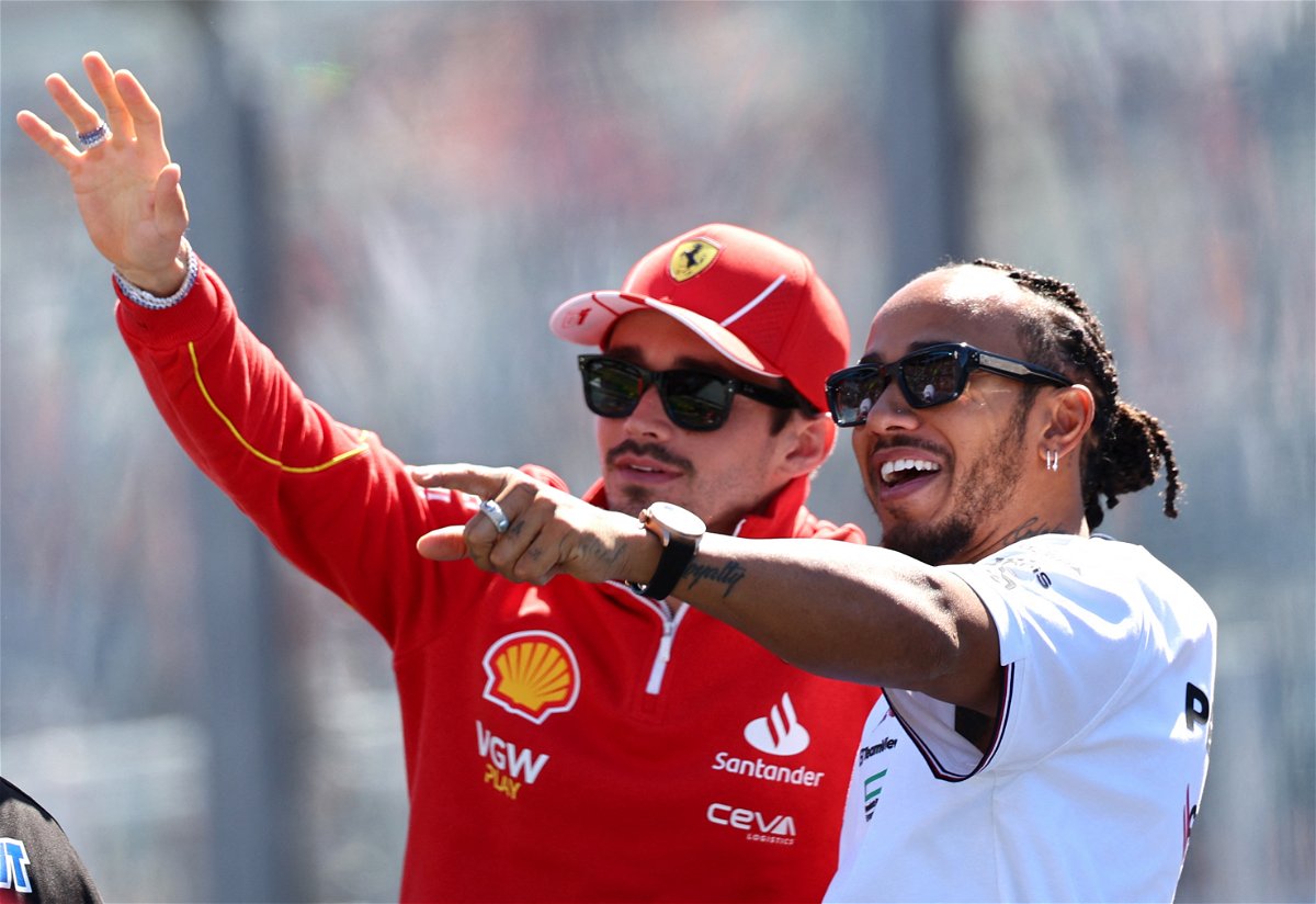 Charles Leclerc and Lewis Hamilton