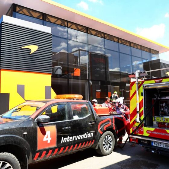 McLaren motorhome evacuated in Barcelona after fire breaks out