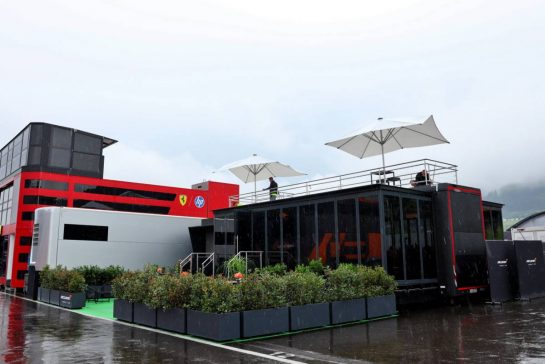 Substitute McLaren motorhome in the paddock.
27.06.2024. Formula 1 World Championship, Rd 11, Austrian Grand Prix, Spielberg, Austria, Preparation Day.
- www.xpbimages.com, EMail: requests@xpbimages.com © Copyright: Batchelor / XPB Images