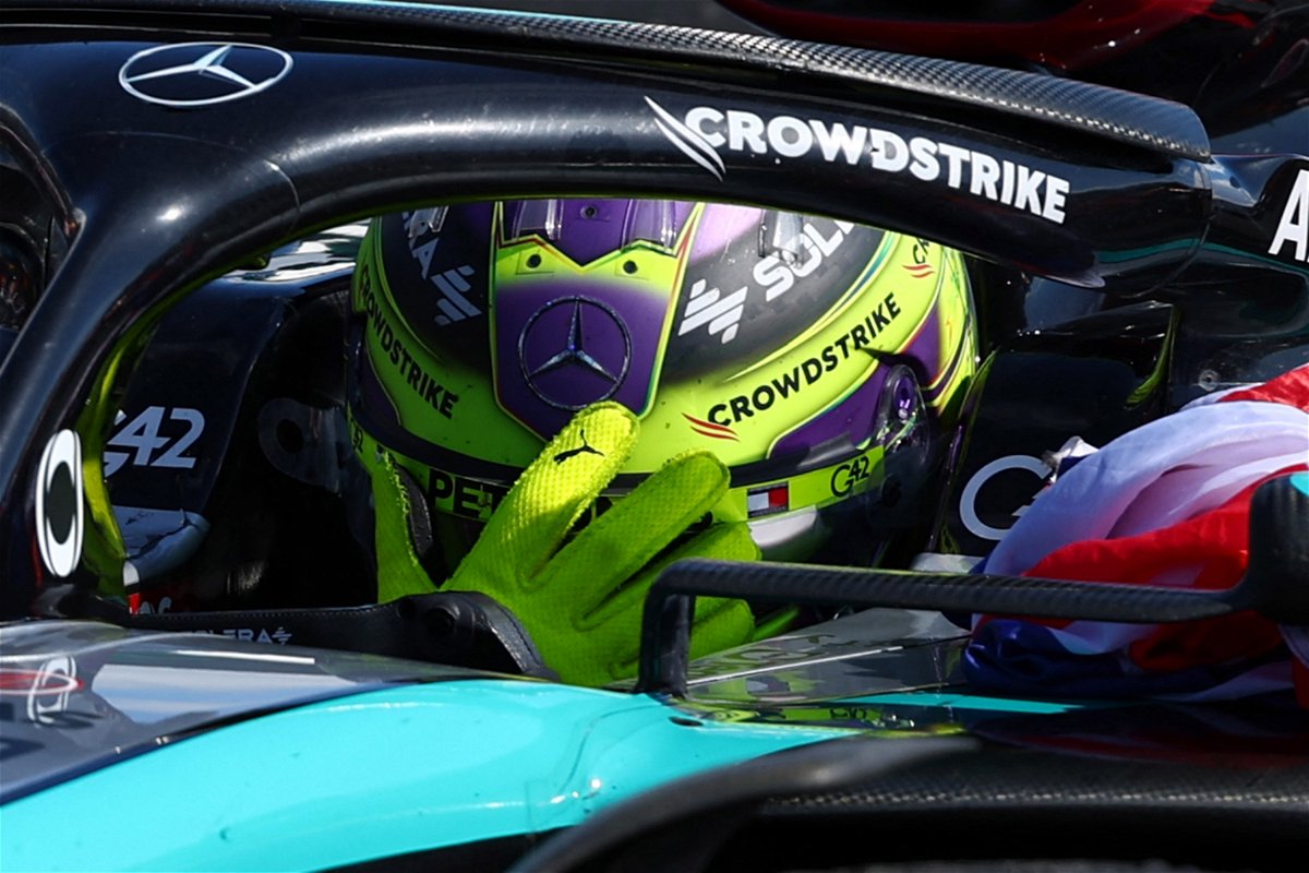 Lewis Hamilton crying after winning the British GP