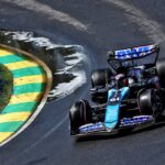 Alpine’s Doohan in action in FP1 at Silverstone