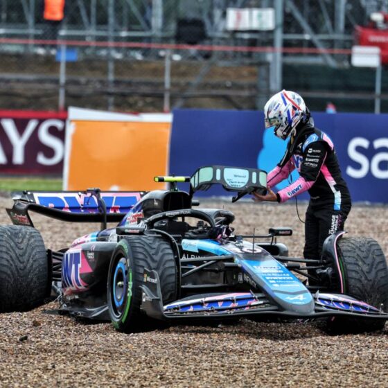 British GP: Russell and Hamilton dominate wet final practice