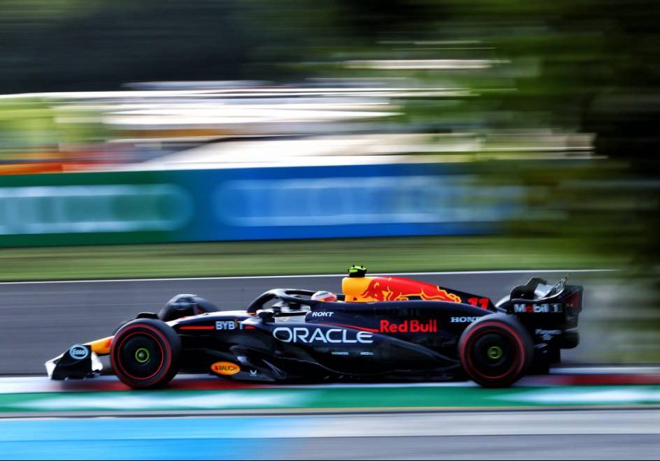 Sergio Perez (MEX) Red Bull Racing RB20. 19.07.2024. Formula 1 World Championship, Rd 13, Hungarian Grand Prix, Budapest, Hungary, Practice Day. - www.xpbimages.com, EMail: requests@xpbimages.com © Copyright: Charniaux / XPB Images