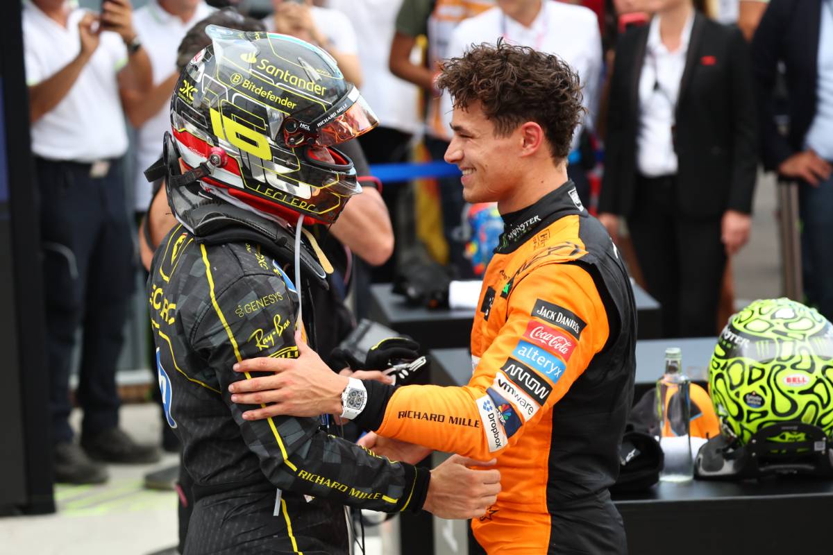 1st place Charles Leclerc (MON) Ferrari SF-24 with Lando Norris (GBR) McLaren MCL38.
01.09.2024. Formula 1 World Championship, Rd 16, Italian Grand Prix, Monza, Italy, Race Day.
- www.xpbimages.com, EMail: requests@xpbimages.com &copy; Copyright: Batchelor / XPB Images