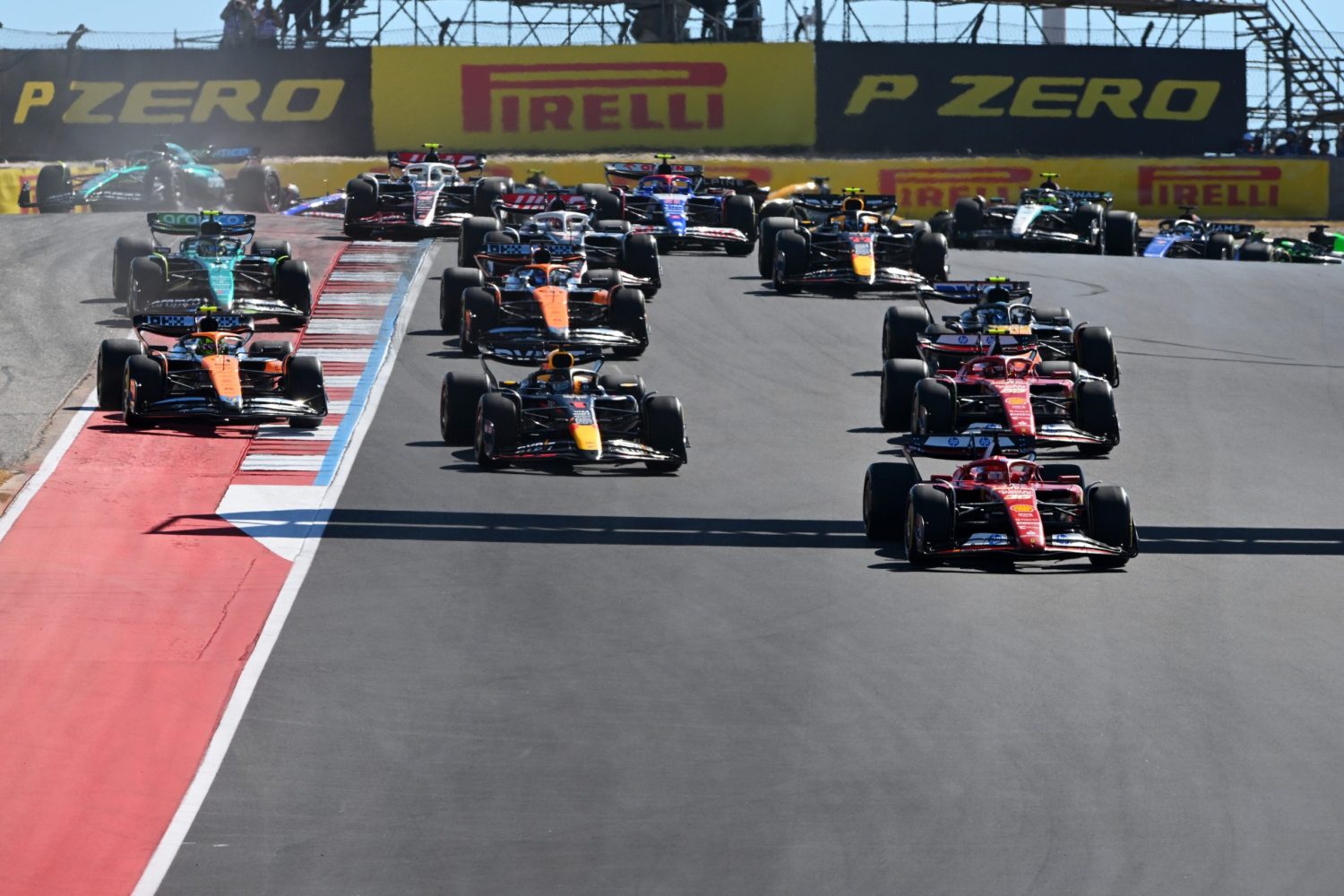 Leclerc anticipated first corner Norris/Verstappen tussle in Austin